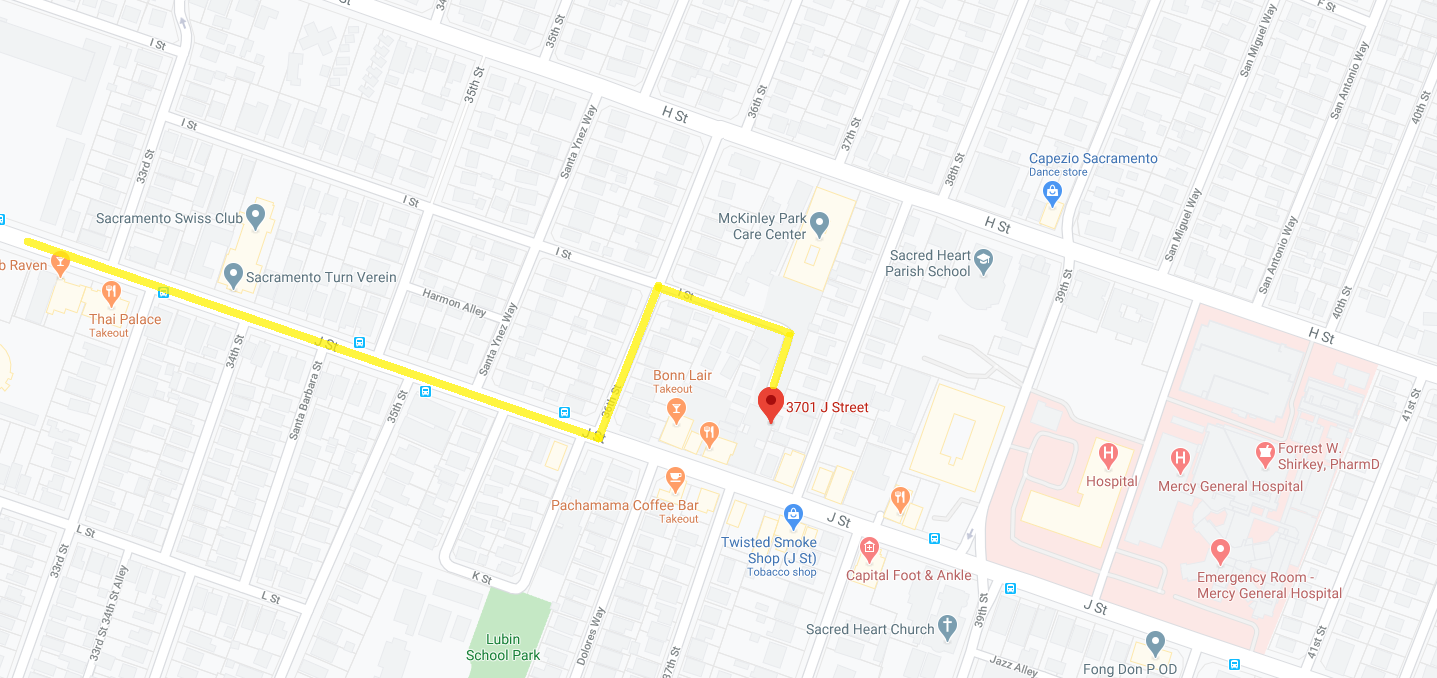 Map to J St Parking Map to J St Parking